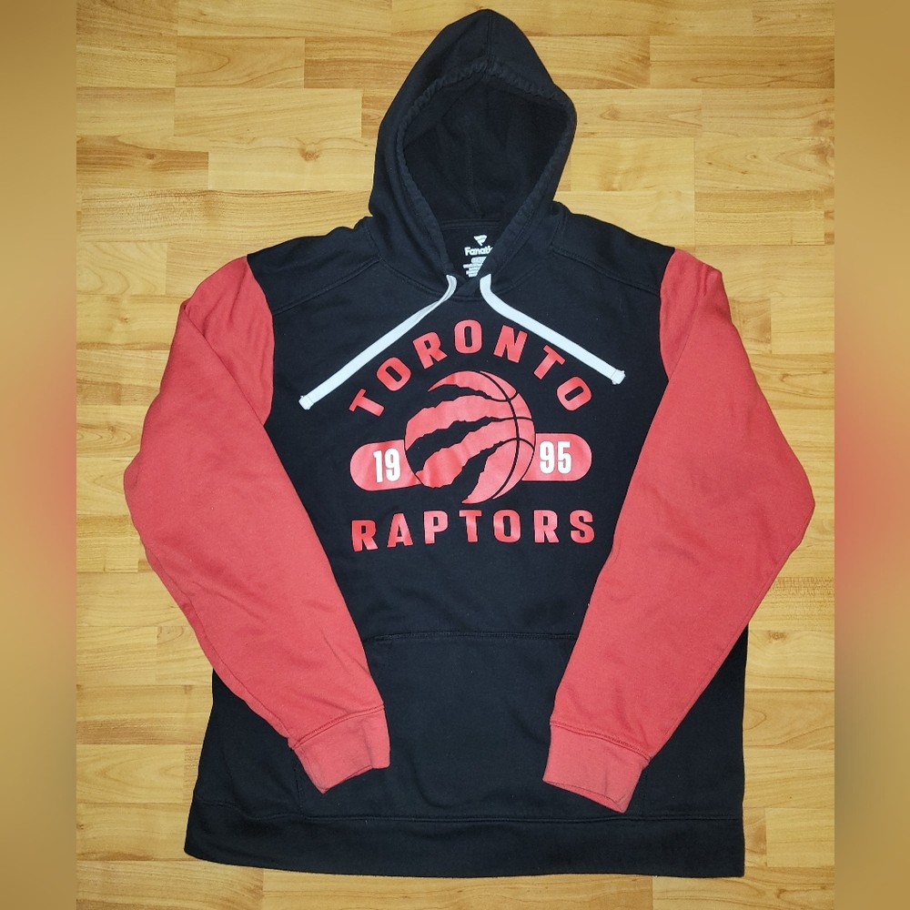 Fanatics Toronto Raptors NBA Men's 2XL Black and Red Pullover Hoodie